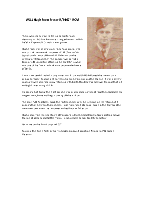 A preview of a PDF biography for Fraser, Hugh Scott